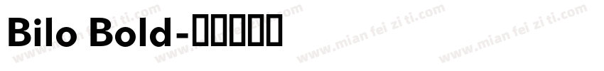 Bilo Bold字体转换